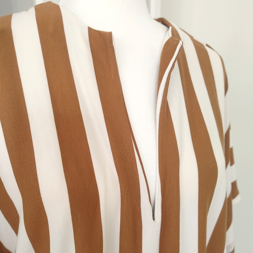 NWT ZARA Stripped Drawstring Dress - Size Small - Picture 4 of 5